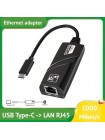 Сетевой адаптер USB Type-C на LAN Ethernet, 10/100/1000 Мбит/с, Realtek